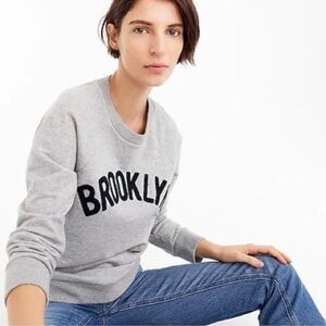 J. CREW Brooklyn Pullover Sweatshirt Gray